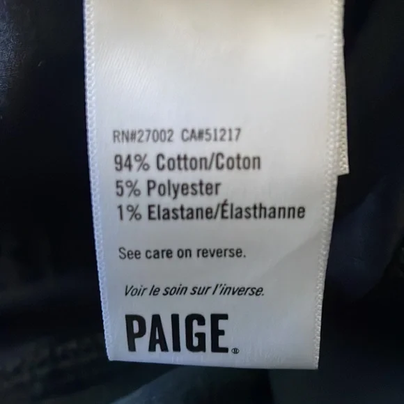 Paige Jeans, size 29, color black wash - Picture 5 of 10